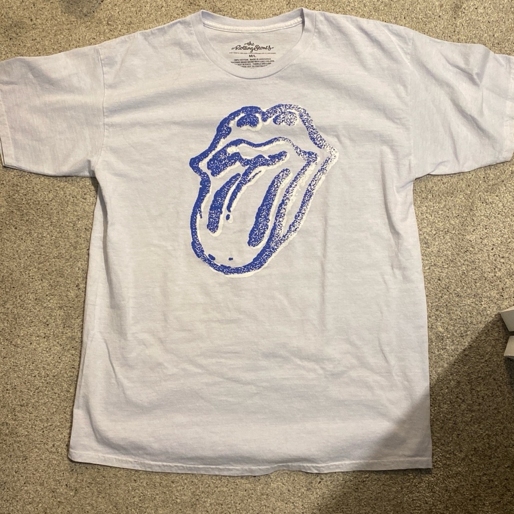 Blue Rolling Stones Graphic T-Shirt with Blue Design